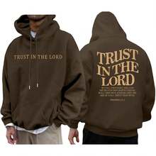 Christian Hoodies For Men Religious Faith Jesus Hoodie God Bible Verse Cross Sweatshirts  Graphic Pullover - 灰色 - 查看 8
