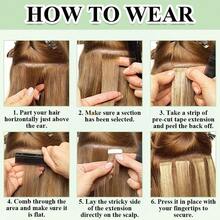 Tape In Hair Extension Human Hair Straight Invisible Tape In Human Hair Extension 2.5g/Pc 20pcs Natural Real Human Hair Tapes