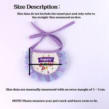 Pet Birthday Decoration Set, Includes Embroidered Letter Tassel Bib + 3D Donut Tassel Decor Birthday Hat, Lightweight & Cute, Multi-Color Options, Adjustable Strap, Suitable For Small To Medium Pets, Can Be Paired With Holiday Pet Outfits - Multicolor - View 4
