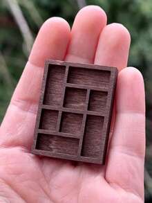 Bandeja de joyería de bambú orgánico con múltiples compartimentos, adecuada para aretes, collares y pulseras. - Marrón Chocolate - Ver 8