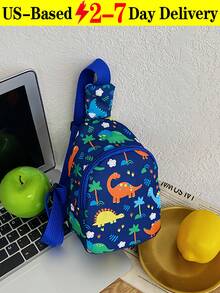 1pc Mini Cute Cartoon Dinosaur Nylon Zipper Closure Cute Chest Bag Crossbody Bag Coin Purse,Kids Dinosaur Print Waist Bag,Fashionable Kids Pouch, Mini Chest Bag, Multi-Purpose Storage Bag, Party Gift Coin Bag, Outdoor Sports Bag- Mini Adjustable Fanny Pack With Cute Cartoon Dino Pattern, Unisex Child Belt Bag For Travel, Outdoor Activities, And Daily Adventures, Lightweight & Durable With Secure Zipper, Holds Phone, Keys, And Small Essentials In Black, Blue, Pink, Green, And Yellow[US Local Warehouse]The Best Gift Choice, Birthday Gift, Christmas Gift - Nhiều màu - Xem 16
