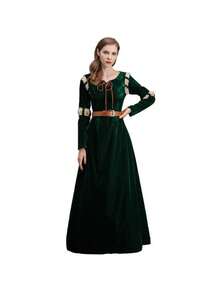 2 bộ trang phục cosplay nhân vật Melinda trong phim, kiểu dáng cung đình cổ điển thanh lịch dành cho nữ, trang phục dự tiệc Halloween, trang phục biểu diễn sân khấu. - Màu xanh lá cây đậm - Xem 4