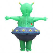 Internet Celebrity Hot-Selling New Cartoon Festival Party Activity Creative Prop Standing Flying Saucer Alien Role-Playing Dress Inflatable Suit - Multicolor - View 5
