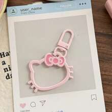 Hello Kitty 背包钥匙扣 | 可爱镂空汽车挂件，颜色随机，情人节礼物，送给女朋友或闺蜜的完美礼物 | 卡通主题，锌合金链，树脂吊坠 - 彩色 - 查看 4