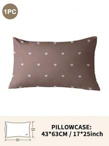 1pc/2pcs/4pcs Polyester Pillowcase Set With Bow & Heart Pattern, Soft & Comfortable, Suitable For All Seasons - Multicolor - View 50