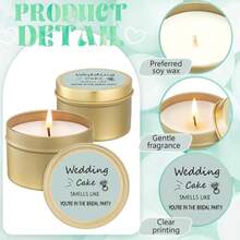 Conelist 8 Pcs Bridesmaid Proposal Gifts Smells Like You'Re In The Bridal Party Candles Bridesmaid Gifts Natural Soy Wax Candles For Best Friends(Light Green,Stylish) - ColorG - 查看 3