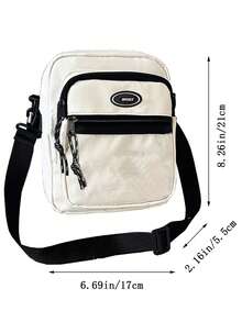 时尚一体式单肩斜挎包，学院风和街头风 - 彩色 - 查看 10