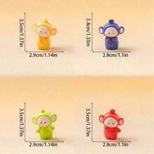 AD 4pcs Cute Baby Decor Ornaments For Car Display Screen, Creative Computer Monitor Accessories, Auto Interior Decoration - Red and Yellow 4 Baby - View 10