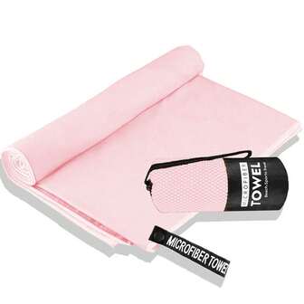 1 pieza Toalla deportiva de microfibra de doble cara, de secado rápido, ligera, absorbente, que no se pega a la arena, adecuada para yoga, natación, senderismo, camping