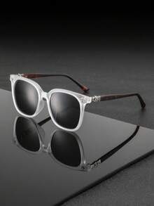 1 Pair Men's Plastic Frame Square Business Style Sophisticated Minimalist High-Fashion Glasses, Suitable For Business Travel, Industry Conferences, Client Visits - Multicolor - View 12