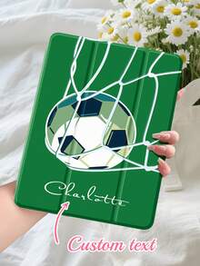 Un panneau arrière transparent en acrylique tout neuf avec un texte personnalisable ou un calque de date, associé à un étui de protection à trois volets avec un emplacement pour stylo. Prend en charge divers designs de texte avec plusieurs polices et options de couleurs disponibles. Compatible avec les modèles d'iPad de 2017 à 2025, iPad Air (4e à 6e génération), iPad Mini (6e à 7e génération), Galaxy Tab S7/S8, A9 et appareils de la série MatePad.