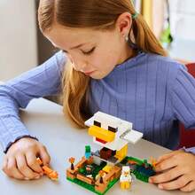 Bộ đồ chơi xếp hình Minecraft chuồng gà, thích hợp cho bé trai và bé gái trên 7 tuổi, bao gồm mô hình nhân vật người quạt chuồng gà, quà sinh nhật sáng tạo. - 21585 - Xem 9