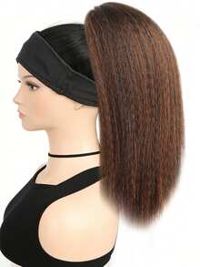 12-tums Yaki Claw Clip Hårförlängningar, Syntetiska Lockiga och Raka Hårförlängningar, Svart, Fluffig och Tjock Hästsvans, Lämplig För Kvinnor och Vardagsbruk. - Multifärgad - Visa 15