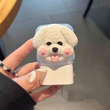 5-Piece 3D Cute Powder Blusher Puppy Mobile Phone Charger Protective Case -18W/20W Fast Charger Protective Case, Data Line Anti Break Protective Case, Cable Storage, Mobile Phone Charger Head Protective Cover, Compatible With Apple IPhones 16/15/14/13/12/11 Pro Max
