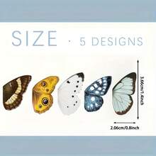 5个蝴蝶磁性书签，采用耐用纸质材料制成，设计精美，适合学生和读者，是理想的返校礼物。