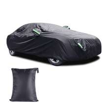 The Total Black Color Of The 190T Car Has Been Renovated In Gold, Made Of Polyester And With Reflective Rays - Black - View 3
