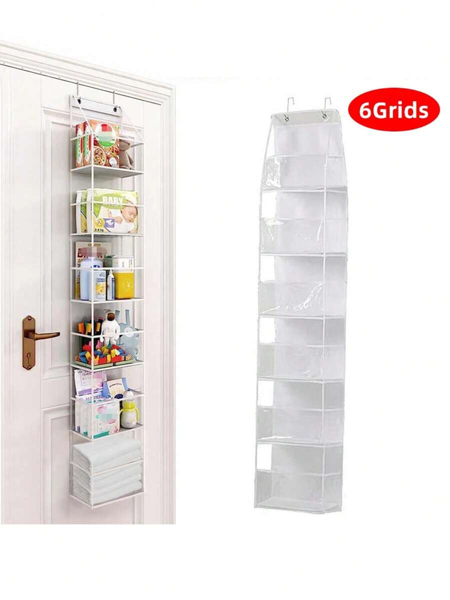 1 chiếc túi vải treo cửa 4/6 ngăn, túi nhiều lớp dùng cho tủ quần áo, tủ bếp, phòng tắm, phòng ngủ, trường học. - Nhiều màu - Xem 1