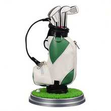 Golf Themed Pen Holder Decor - Golf Gift Decor Pen Holder, Creative Business Gift, Golf Decor Pen Holder, Practical Desktop Decor With 3 Pens, Suitable For Desk Decoration, Home Decor, Office Desk Decor