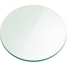 23 Inch Round Clear Tempered Glass Table Top With 1/4 Thick Flat Polished Edges For Dining Coffee Table Or Office Use By - Clear - View 1