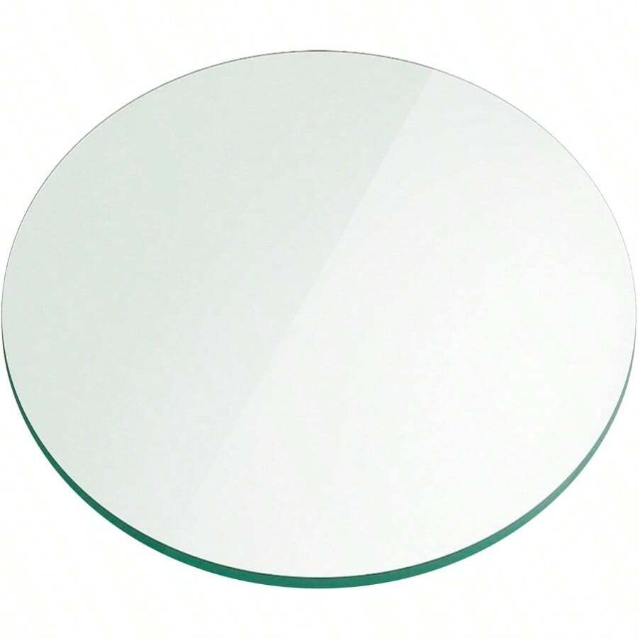 23 Inch Round Clear Tempered Glass Table Top With 1/4 Thick Flat Polished Edges For Dining Coffee Table Or Office Use By - Clear - View 1