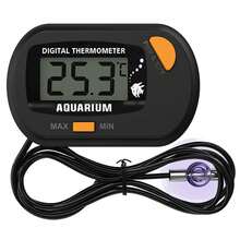 Digital Aquarium Thermometer With Probe, Waterproof Electronic Temperature Gauge For Fish Tank, Reptile, Turtle, With Memory Function, Suitable For Home Use - Multicolor - View 5