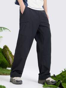 CAMEL CROWN 男士速干裤，吸湿排汗户外运动裤，夏季宽松直筒休闲裤 - 幻影黑 - 查看 7