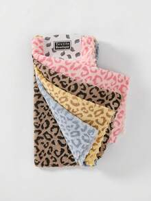 5pcs Microfiber Coral Fleece Creative Striped Hand Towels, Soft Absorbent Kitchen Cleaning Cloths, Quick Dry Small Face Towels, Suitable For Kitchen, Glass Cleaning, Bathroom, Vanity