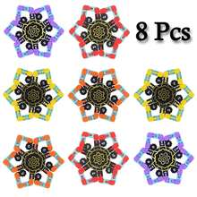 1/2/4/7/11件装塑料夜光变形玩具，链条机器人玩具，DIY发光变形机器人，可变形机械陀螺，适合作为解压玩具、创意礼物、圣诞礼物、生日礼物、互动游戏