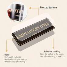 Employees Only Sign For Door, (2 Pack) Self-Adhesive Staff Only For Business Door And Wall 9 X 3 Inches White - Chỉ dành cho nhân viên 01 - Xem 4