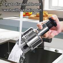 Garlic Press Onion Chopper Hand Chopper For Vegetables - Stainless Steel Nut Chopper Manual Hand Food Chopper - Silver - View 3