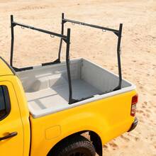 ZHFEISY Adjustable Steel Trunk Bed Pickup Truck Ladder Rack W/ End Caps 800lbs Black - default - View 9