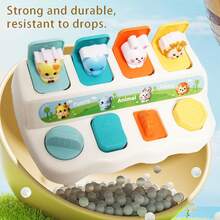 婴儿捉猫益智盒陷阱玩具，互动玩具，按按钮可弹出相应动物