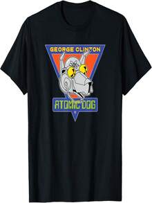 George Clinton Atomic Dog Triangle Logo T-Shirt - Negro - Ver 1