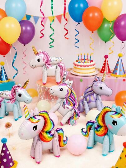 1 Stück riesiger selbststehender Einhorn-Ballon | Einhorn Geburtstagsdekoration für Mädchen | Einhorn Party Dekoration für Geburtstagsfeiern von Mädchen | Magische Geburtstagsdekoration