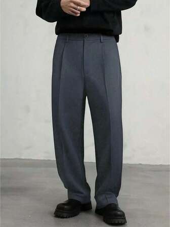 Pantaloni casual da uomo a gamba dritta, alla moda e minimalisti, adatti per l'autunno/inverno