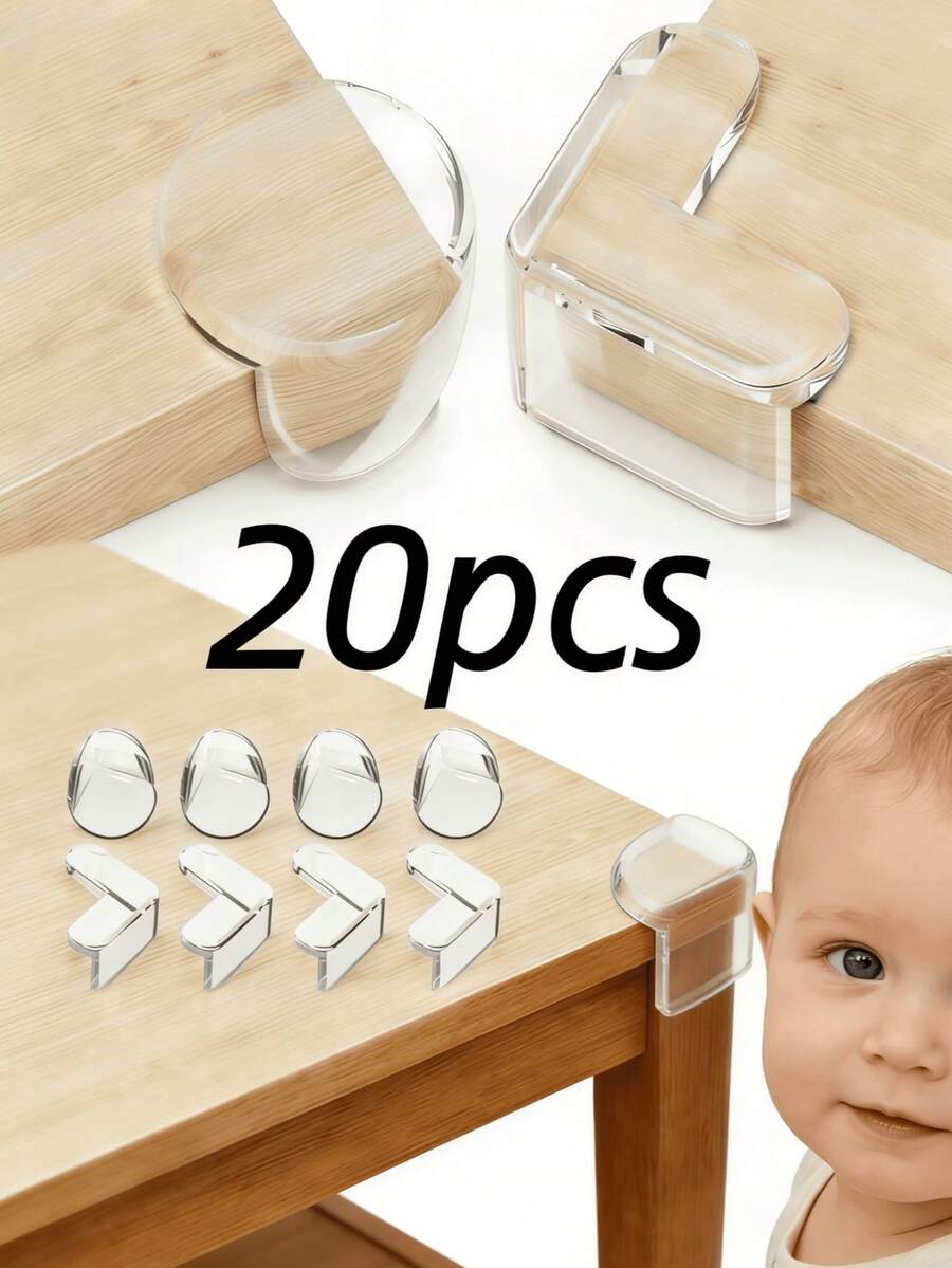 22/20/16/8pcs Kids Furniture Corner Guards - Silicone Edge Bumpers, Furniture Protectors, Baby Safety Edge Guards For Furniture, Clear Sharp Corner Covers For Dining Table, Baby Proofing, Holiday Gift, Injury Prevention, Protection - Multicolor - View 1