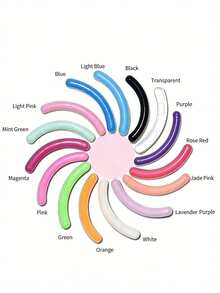 10片装睫毛夹替换垫，柔软睫毛夹替换垫，优质睫毛夹替换条，新款设计，多种颜色可选，睫毛夹辅助工具，适合亚洲人眼型，高品质睫毛夹，最佳睫毛夹 - 彩色 - 查看 5