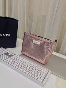 Large Capacity Travel Toiletry Cosmetic Bag, Bling Clutch Bag, Multifunctional Storage Makeup Bag For Women, Portable Waterproof Skincare Bag - Multicolor - View 9