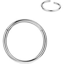 FANSING Aro de riz con bisagras de acero quirúrgico 316L 20G 18G 16G 14G 12G 10G 8G 6G diámetro de 5 mm a 22 mm oro oro rosa plata  azul arcoíris - 1 unidad de plata, 14 g de diámetro, 8 mm - Ver 1