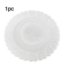 1/4/6件装心形餐垫，适用于婚礼宴会餐桌装饰，心形圆形餐垫，晚餐约会餐垫 - 彩色 - 查看 13