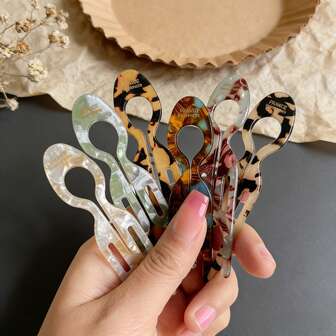 3pcs/Set Korean Style Acetate U-Shaped Small Fish Hair Clips, Elegant Niche Hair Accessories For Buns, Slouchy People, Bun Extension, Hair Styling Pins