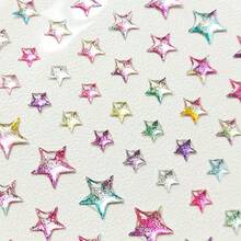 234pcs Rainbow Star And Heart Stickers - Reusable Glossy Gemstone Stickers With Holographic Rainbow Colors (Pink, Blue, Purple, Red, Cyan), Suitable For Scrapbooks, Diaries, Planners, Tech Gadgets, DIY Crafts And Anime, Valentine's Day Stickers - Multicolor - View 6