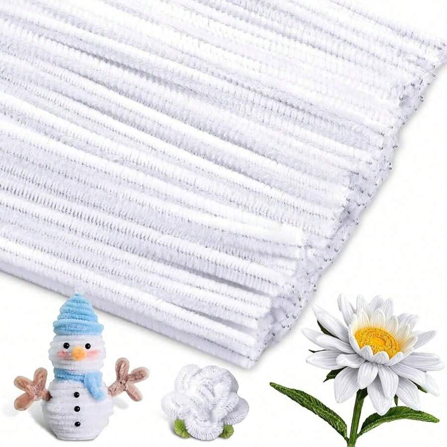 100pcs (High Density Type), Suitable For Manual Folding Yarn Tube Cleaner, Orange Woven Yarn Sticks, Ideal Choice For Cleaning Yarn Roots, Woven Yarn Sticks, Home Crafts, Flexible And Durable, Can Be Used For DIY Art And Creative Craft Projects Decoration, Also Suitable As Birthday, Wedding And Valentine's Day Gifts. The Yarn Sticks Can Also Be Used For Floral And Craft Making. - Multicolor - View 1