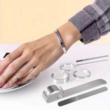 Metal Bending Tools, Jewelry Making Bracelets, Bending Tools, Bending Pliers, Stainless Steel Blank DIY Bracelet Jewelry Tools, Used For Embossing And DIY Bracelet Gifts, Christmas Gifts, And Creating Unique Accessories - Silver - View 9