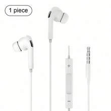 New Wired Earphones Type-C Android Smartphone Compatible 3.5mm In-Ear Headphones With Heavy Bass, Inline Control And Microphone For Gaming - White - View 12