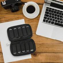 Portable USB Storage Bag, Mini Bank Card Cash Organizer Pouch, Suitable For Large Capacity USB Drive, USB Drive Protective Case Packing Cubes For Women For Men Digital Bag - Black - View 2