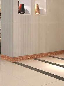 لفة 1/2 من الرغوة المرنة اللاصقة ذاتيًا للتزيين، تقريبًا 230 * 8 سم / 90.55 * 3.15 بوصة حافة ورق الحائط ثلاثية الأبعاد قابلة للتقشير واللصق، حافة الباب والإطار، فندق المنزل DIY ديكور (مناسب للجدران الملساء والنظيفة، بقايا لاصقة على الجدار بعد الإزالة طبيعية، وليست مرتفعة كما هو موضح في الصورة) - متعدد الألوان - مشاهدة 5