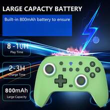 Controler de joc wireless YUYIU compatibil cu , cu funcții de detectare a mișcării și vibrații, baterie încorporată de 800 mAh - Menta verde - Vizualizare 5