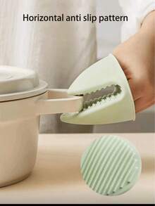 2 pares de guantes de silicona resistentes al calor, guantes para horno de microondas, manoplas para horno, accesorios esenciales de cocina para cocinar, hornear, asar a la parrilla - Multicolor - Ver 6