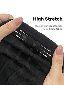 RNU Black Striped Knit Stretchy Soft Fitted T-Shirt With Flare Sleeves, Suitable For Dates, Nightclubs, Streets, Valentine's Day, Carnival, New Year, Parties, Spring/Summer - Black - View 8